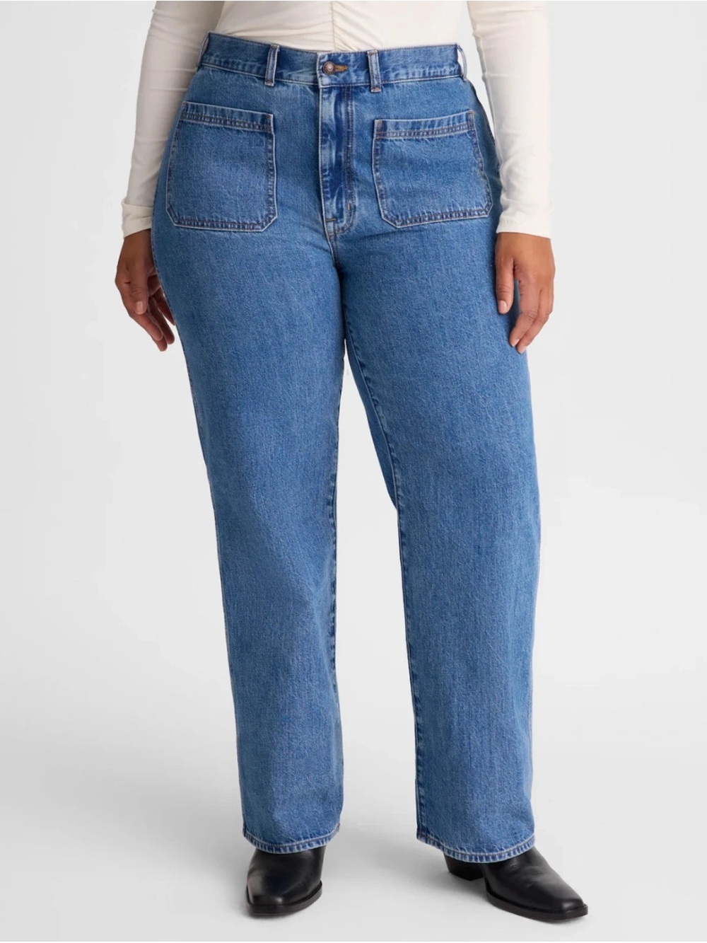 Madewell The Cleo Straight Jeans Women’s Size 20W Rigid Petersburg Wash